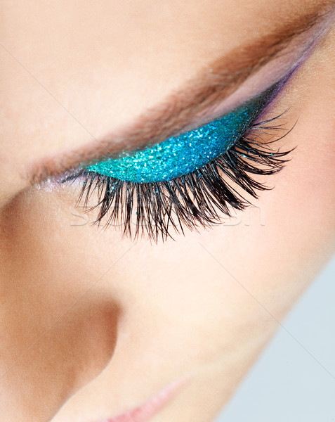 Female eye zone makeup Stock photo © zastavkin