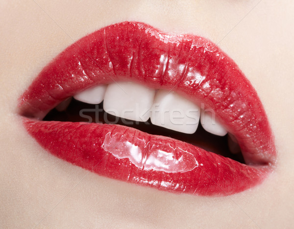 lips makeup Stock photo © zastavkin