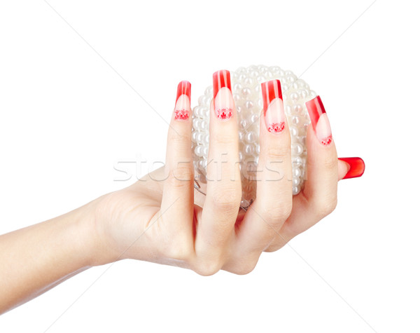 Acrylic nails manicure Stock photo © zastavkin
