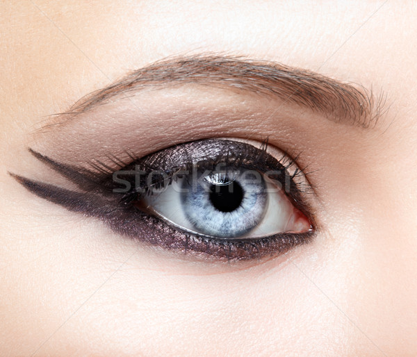 Stock photo: Closeup eye-zone make-up