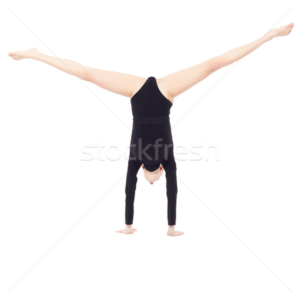 Güzel jimnastikçi yalıtılmış portre genç Stok fotoğraf © zastavkin