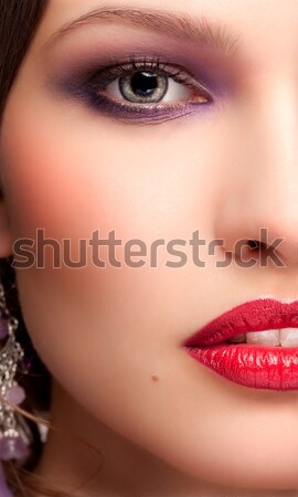 Mooi meisje portret mooie vrouw gezicht Stockfoto © zastavkin