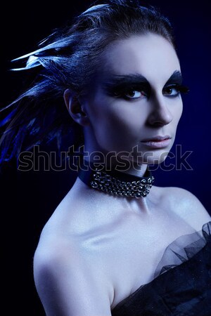 vulture girl Stock photo © zastavkin