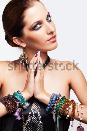 Belle femme portrait belle jeunes brunette femme [[stock_photo]] © zastavkin