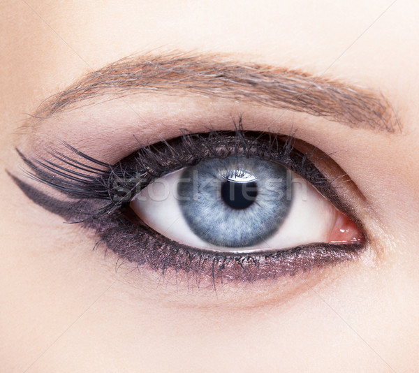 Stock photo: Closeup eye-zone make-up