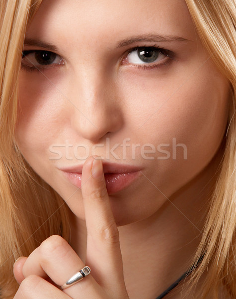 Silence sign Stock photo © zastavkin