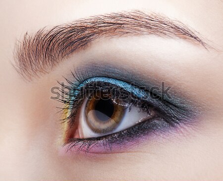Shot femeie machiajul ochilor femeie fata Imagine de stoc © zastavkin