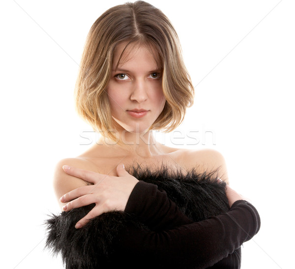 Pretty brunette woman Stock photo © zastavkin