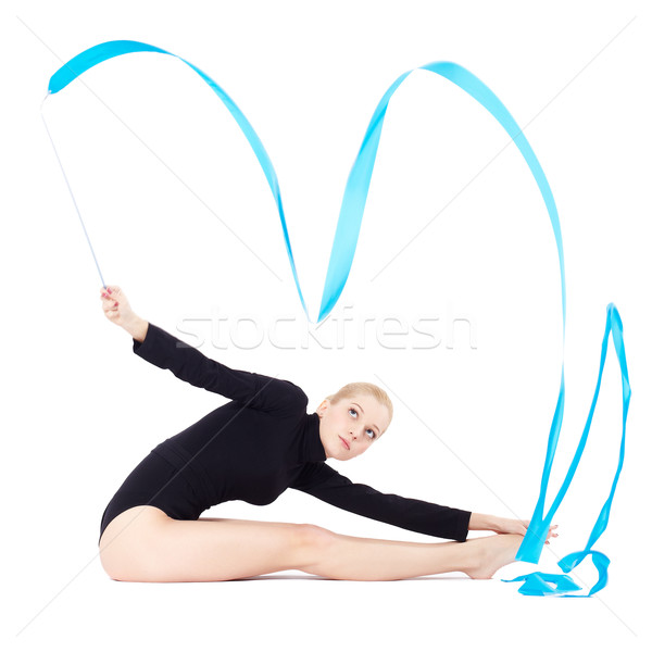Belle gymnaste portrait jeunes femme blonde [[stock_photo]] © zastavkin