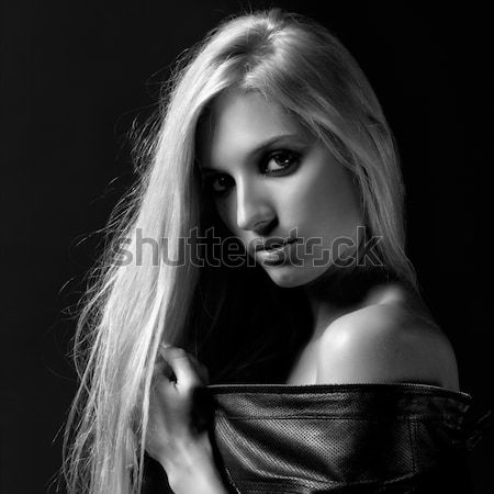 Stock photo: Blonde woman in jacket