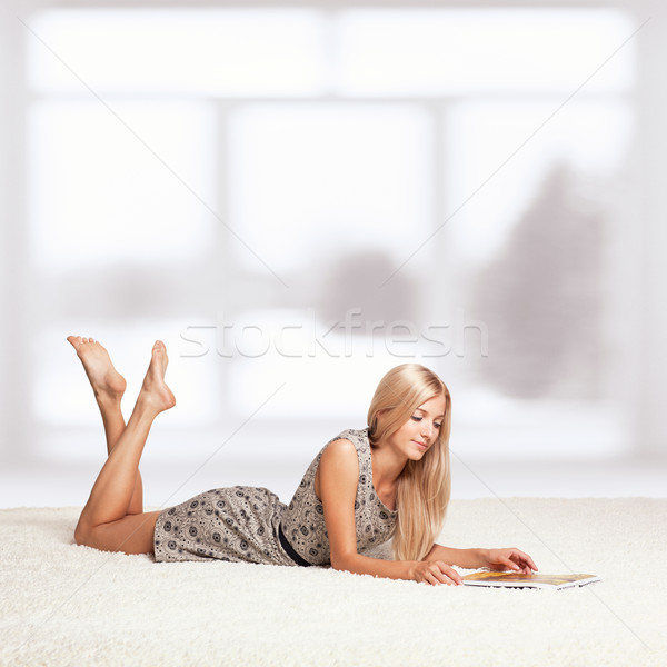 Blonde woman with calendar Stock photo © zastavkin