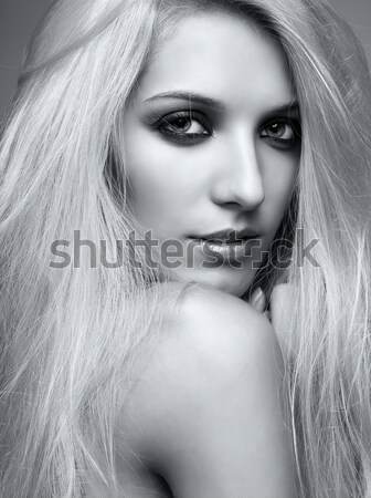 Monochrome portrait of  woman Stock photo © zastavkin