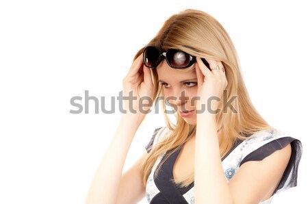 Woman with sun glasses Stock photo © zastavkin