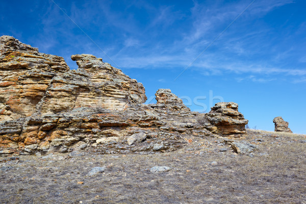 Plusz skał jezioro syberia niebo charakter Zdjęcia stock © zastavkin