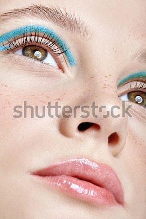 Makijaż portret piękna dziewczyna twarz moda model Zdjęcia stock © zastavkin