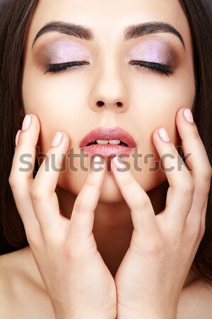 美人 マニキュア 肖像 美しい ブルネット 若い女性 ストックフォト © zastavkin