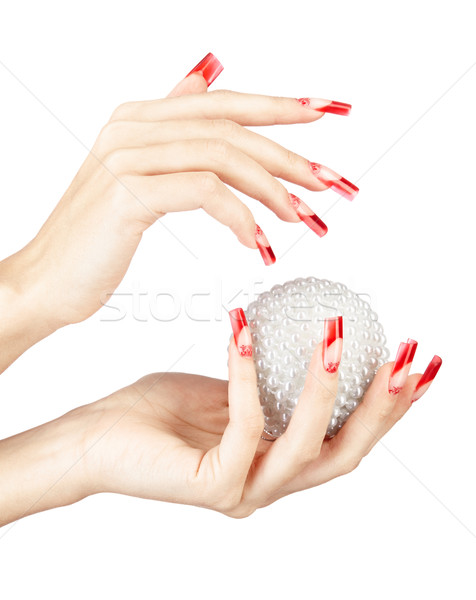 Acrylic nails manicure Stock photo © zastavkin