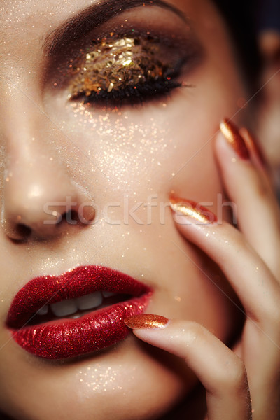 Stock photo: Shining face makeup