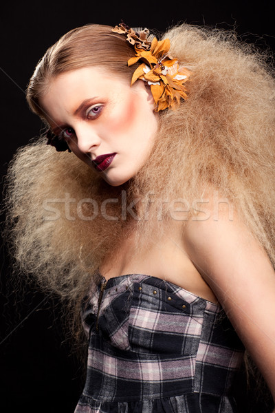 Halloween belleza mujer maquillaje estilo nina Foto stock © zastavkin