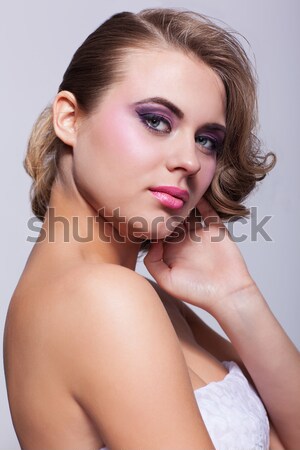 girl with creative hair-do Stock photo © zastavkin
