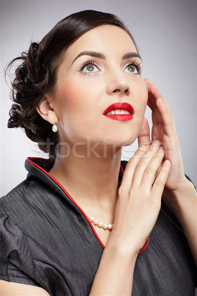 retro girl Stock photo © zastavkin