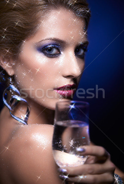 Shining woman face makeup  Stock photo © zastavkin