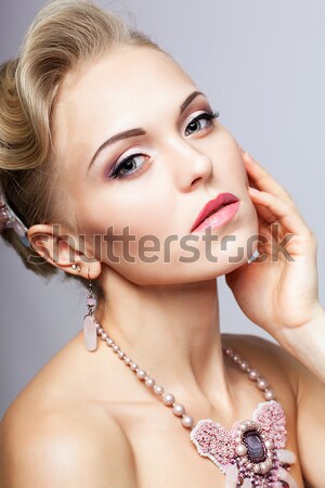 beautiful brunette woman Stock photo © zastavkin
