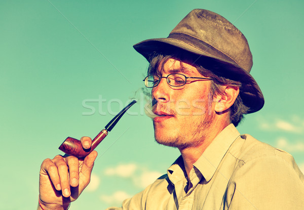 Smoking man Stock photo © zastavkin