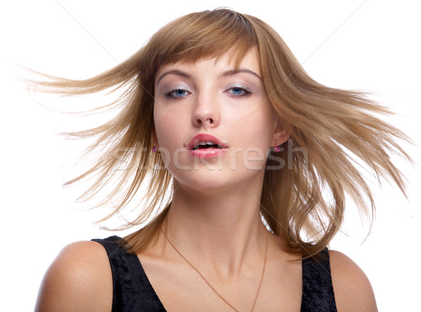 model with fluttering hair Stock photo © zastavkin