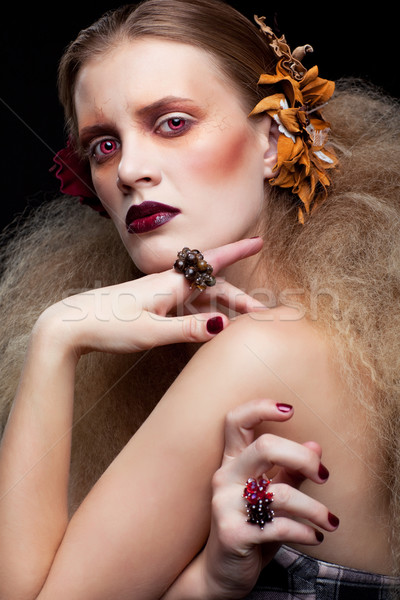 Halloween beauté femme maquillage style fille [[stock_photo]] © zastavkin