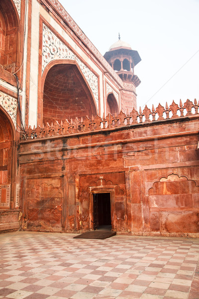 Closeup on Great Gate in Agra, India Stock photo © zastavkin