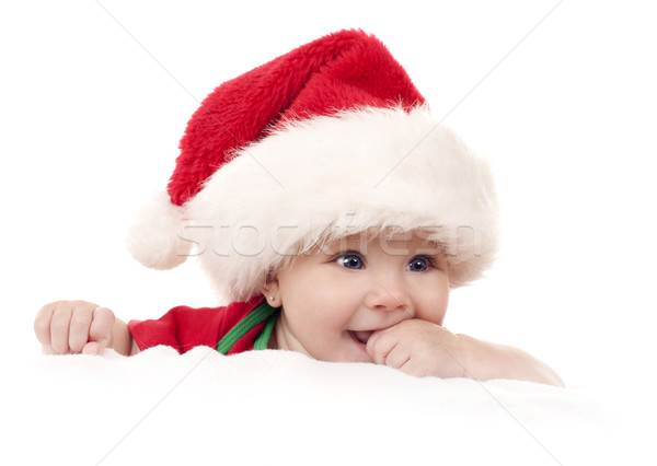 Natale baby indossare Hat Foto d'archivio © zdenkam
