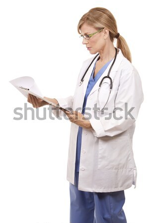 Maturo femminile medico bella indossare Foto d'archivio © zdenkam