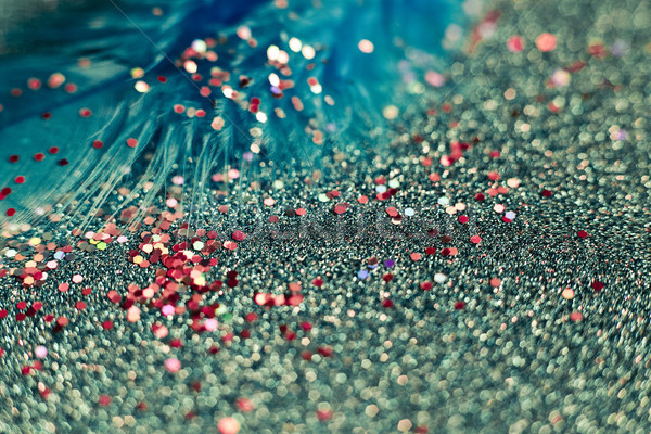 macro shot of feather and glitter Stock photo © zdenkam