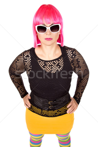 Mode femme lumineuses rose cheveux [[stock_photo]] © zdenkam