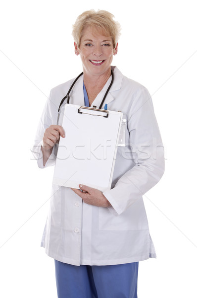 Stock photo: doctor holding notes