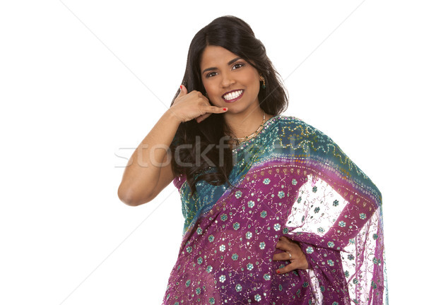 индийской женщину довольно жест Сток-фото © zdenkam