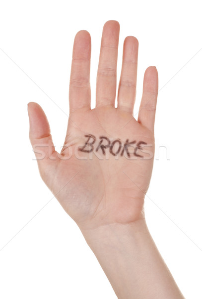 hand with broke message Stock photo © zdenkam