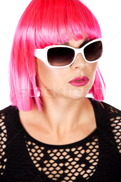 Mode femme lumineuses rose cheveux [[stock_photo]] © zdenkam