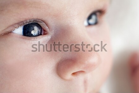 Baba közelkép kislány szemek nyitva arc Stock fotó © zdenkam