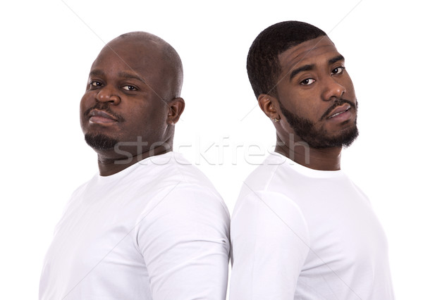 casual black father and son Stock photo © zdenkam