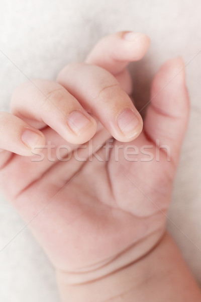 Bebê mão micro luz feliz Foto stock © zdenkam