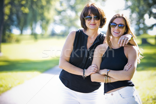 Mère fille ensemble parc printemps [[stock_photo]] © zdenkam