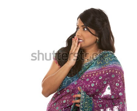 [[stock_photo]]: Indian · femme · jolie · femme · main · fond · beauté