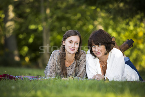 Mère fille ensemble parc heureux [[stock_photo]] © zdenkam