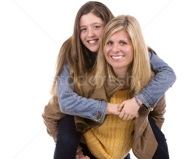 Mère fille blanche studio amour [[stock_photo]] © zdenkam