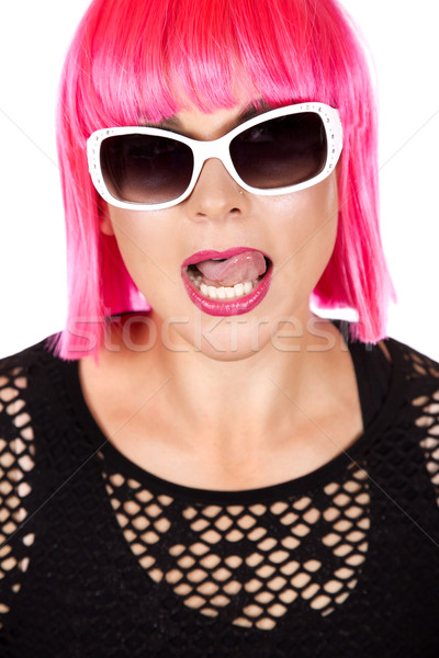 Mode femme lumineuses rose cheveux [[stock_photo]] © zdenkam