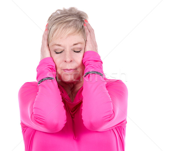 woman with a headache Stock photo © zdenkam
