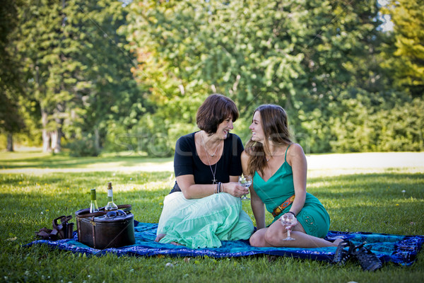 Mère fille ensemble parc amour [[stock_photo]] © zdenkam