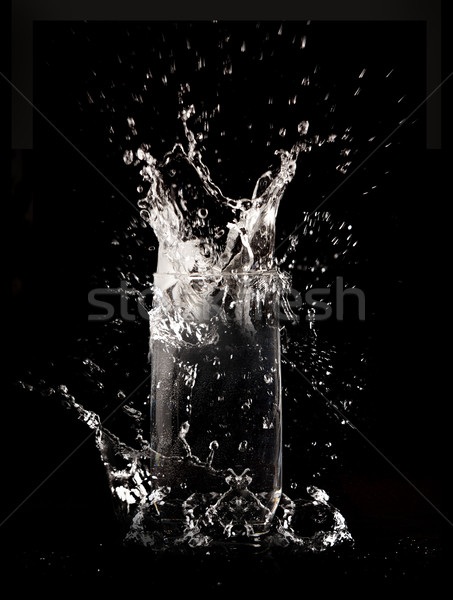 Siyah su soyut arka plan içmek Stok fotoğraf © zdenkam